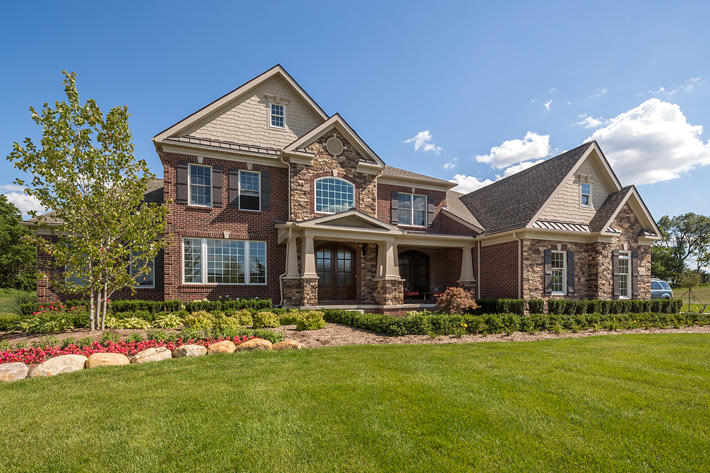 Brick Home with Tudor Williamsburg